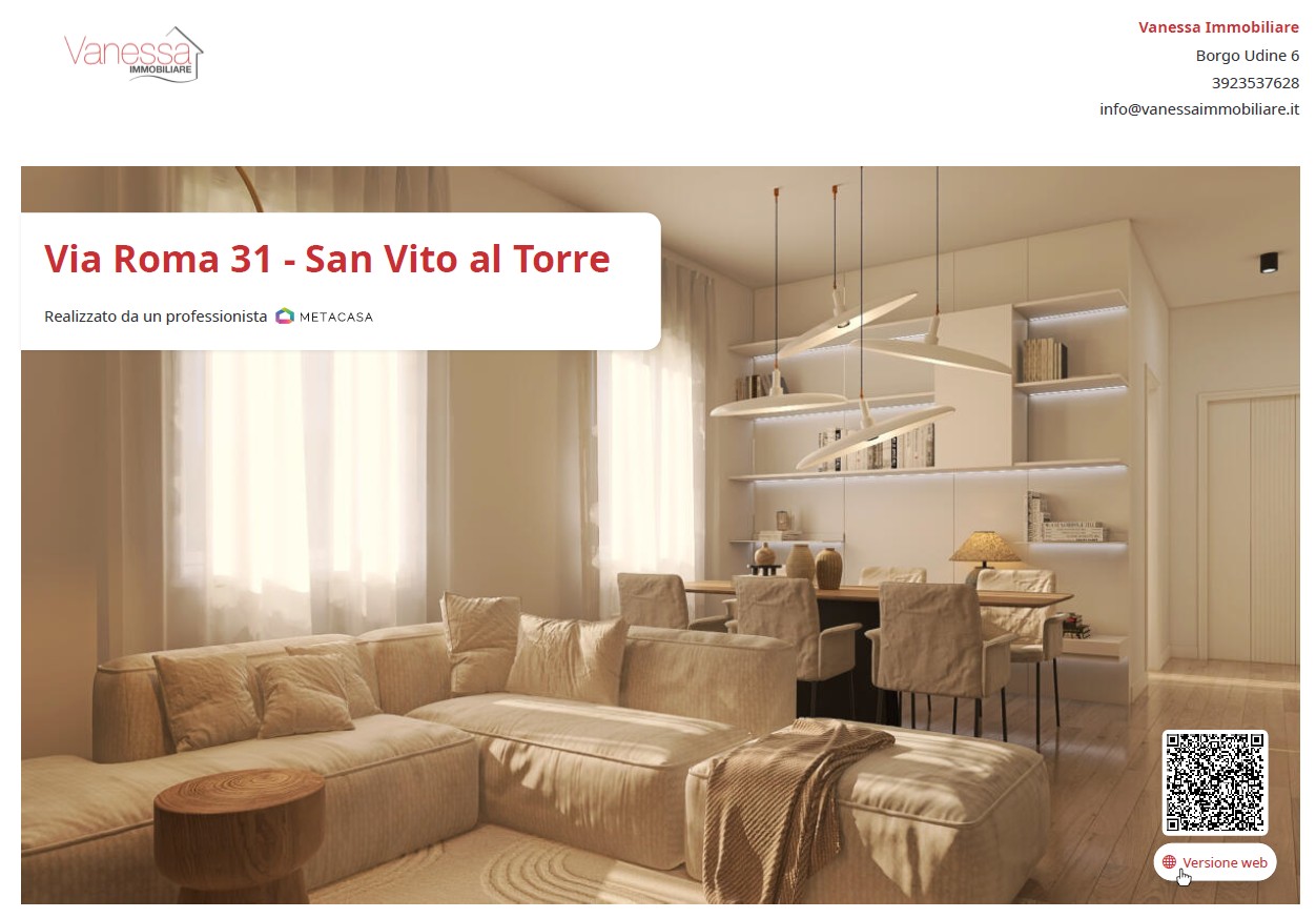 SAN VITO AL TORRE: ampio e luminoso tricamere, biservizi, garage e giardino
